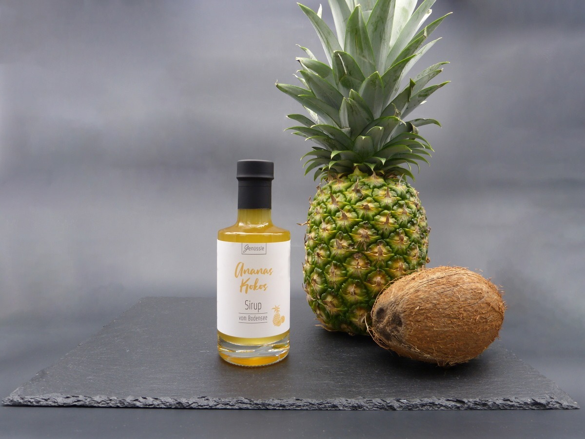 Ananas-Kokos-Sirup – Genüssle Ananas Kokos Sirup vom Bodensee – Genüssle
