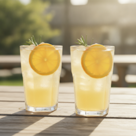 Erfrischende Ingwer-Orangen Limonade mit Rosmarin