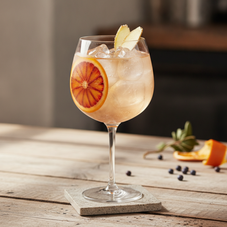 Spritziger Ingwer-Orangen Gin Tonic