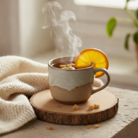Wohltuender Ingwer-Orangen Tee mit Honig