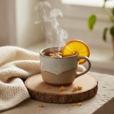 Wohltuender Ingwer-Orangen Tee mit Honig