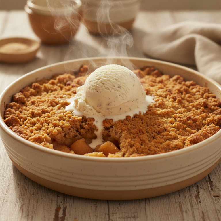 Bratapfel Crumble mit Zimtstreuseln