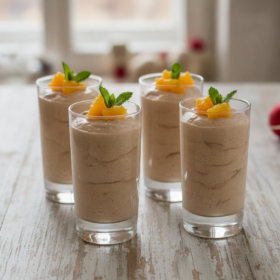 Lebkuchen Mousse mit Orangenfilets