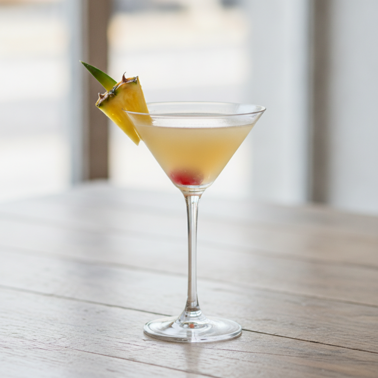 Exotischer Ananas Kokos Martini
