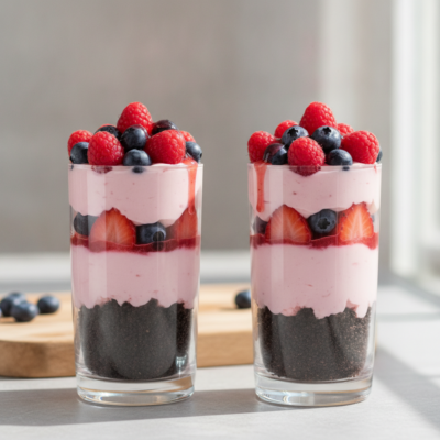 Kaktusblüte-Limette Cheesecake im Glas