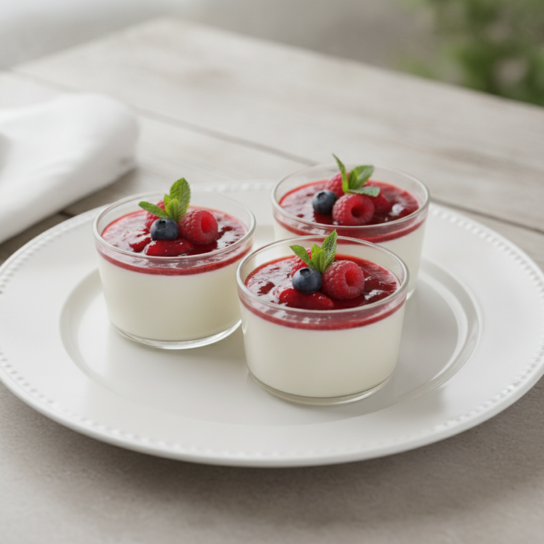 Fruchtige Beeren-Panna Cotta mit Genüssle Purer Zucker Sirup