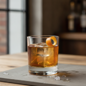 Klassischer Old Fashioned mit Genüssle Purer Zucker Sirup
