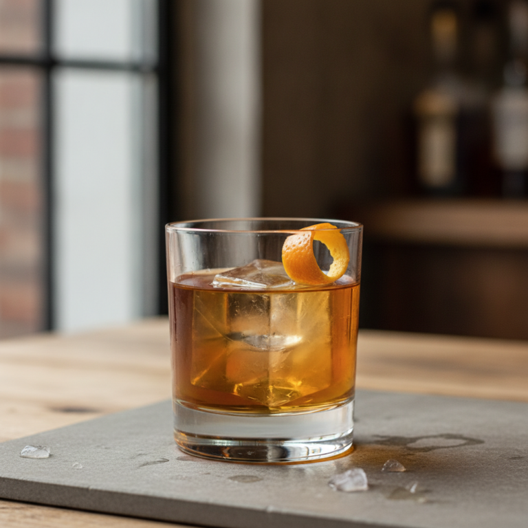 Klassischer Old Fashioned mit Genüssle Purer Zucker Sirup