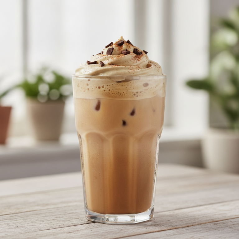 Eiskaffee mit Chai-Sahne