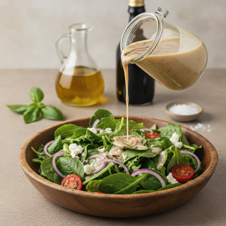 Balsamico-Dressing mit Genüssle Purem Rohrzucker Sirup