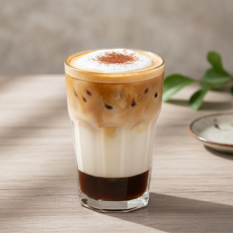Süßer Eiskaffee Deluxe mit Genüssle Purem Rohrzucker Sirup