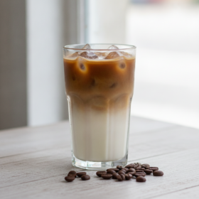 Sanfter Genuss: Iced Latte mit Genüssle Purer Vollrohrzucker Sirup