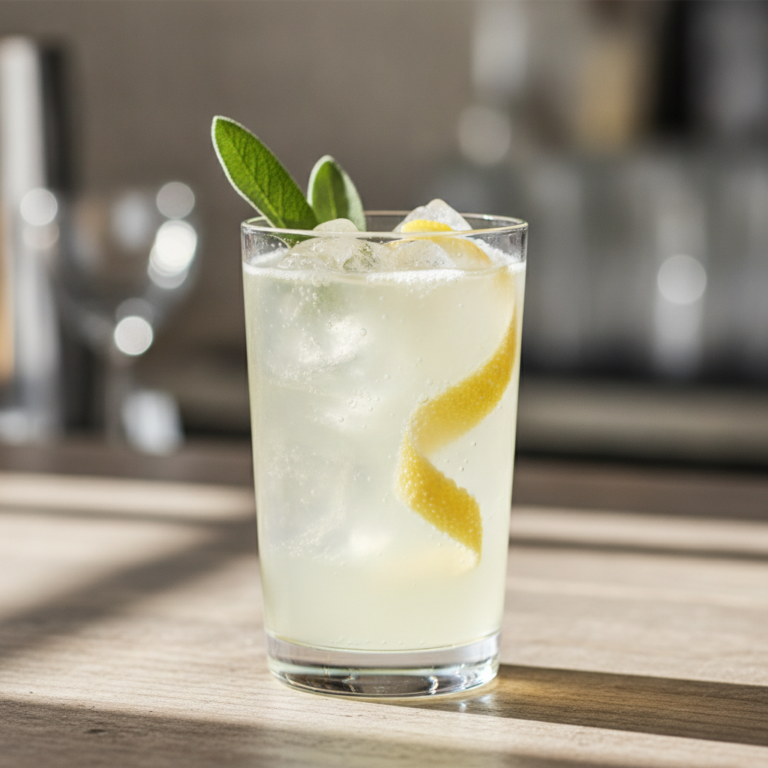 Salbei-Zitronen Gin Fizz