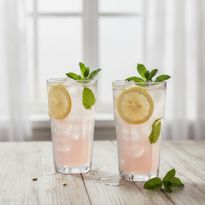 Klatschmohnblüten Rosé Limonade