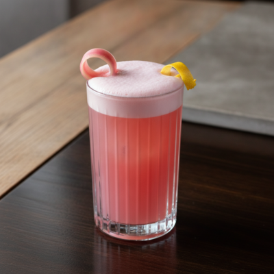 Eleganter Rhabarber Gin Fizz
