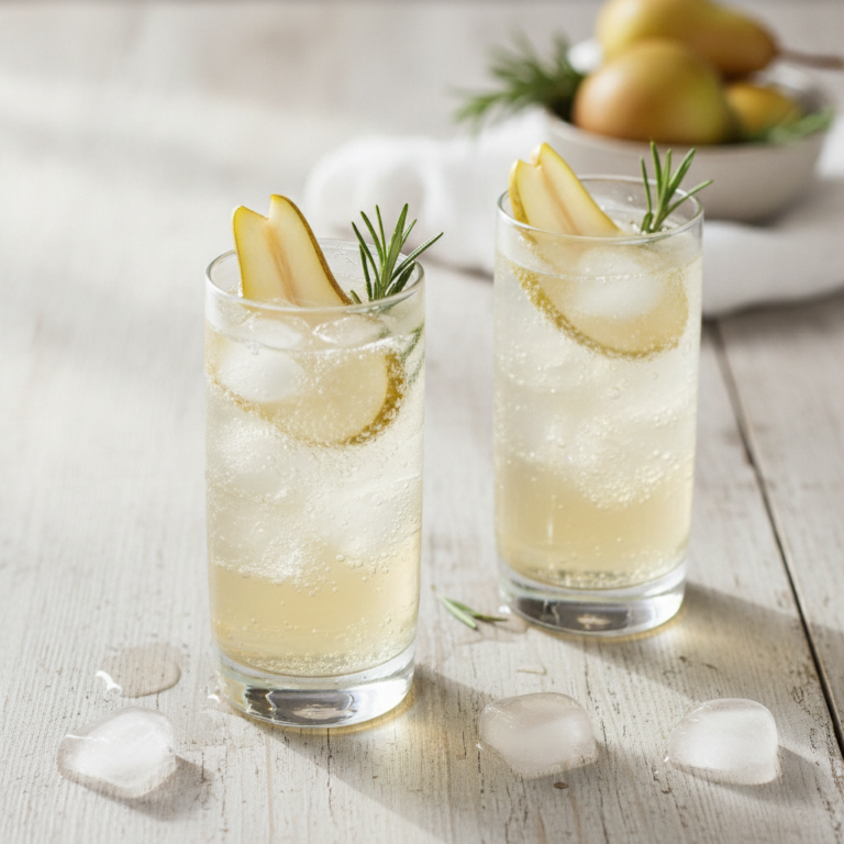Erfrischende Birne-Rosmarin Limonade