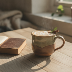 Wärmender Birne-Rosmarin Chai Latte