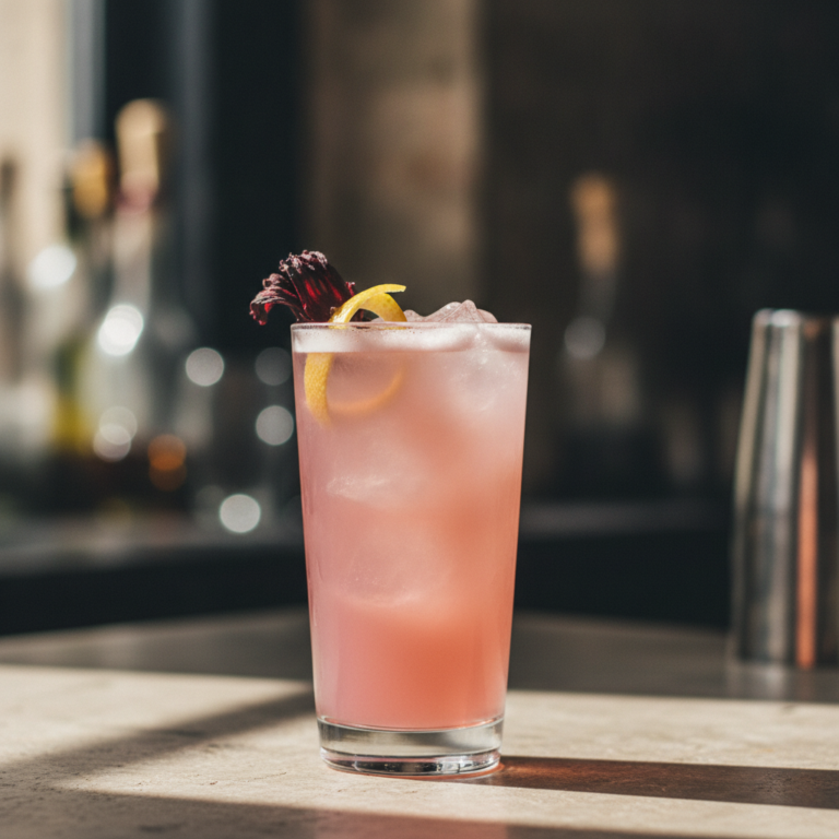 Hibiskus Gin Fizz