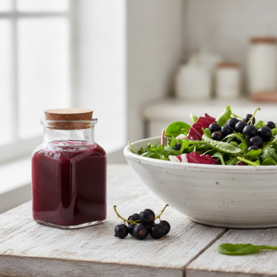 Fruchtiges Cassis-Balsamico Salatdressing