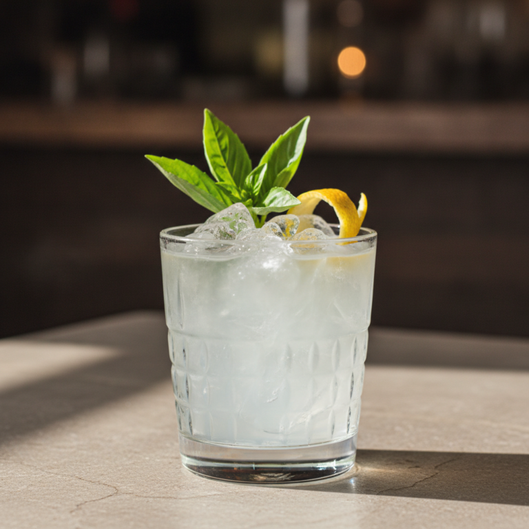 Basilikum-Gin-Smash