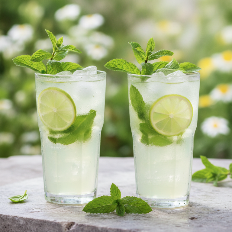 Erfrischende Basilikum-Minz-Limonade