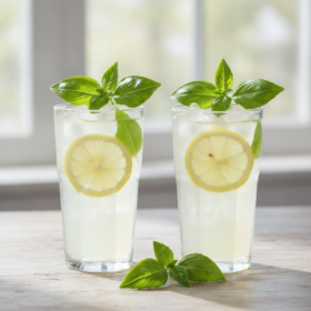 Erfrischende Basilikum-Zitronen-Limonade