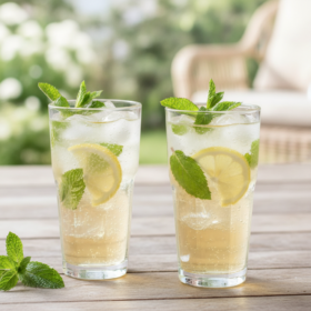 Erfrischende Ingwer-Minz-Limonade mit Genüssle Ingwer Sirup