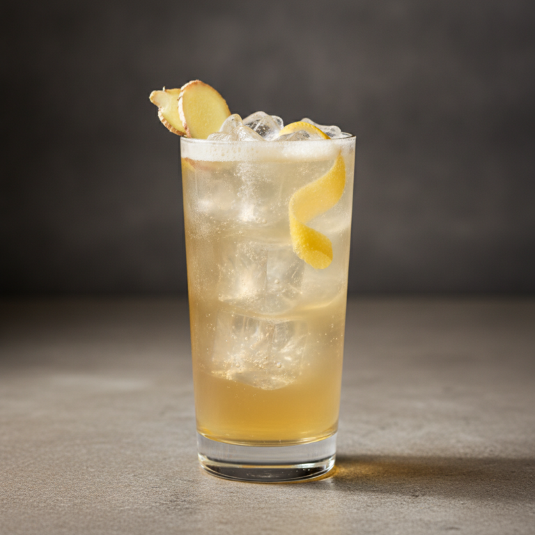 Ingwer-Gin-Fizz mit Genüssle Ingwer Sirup