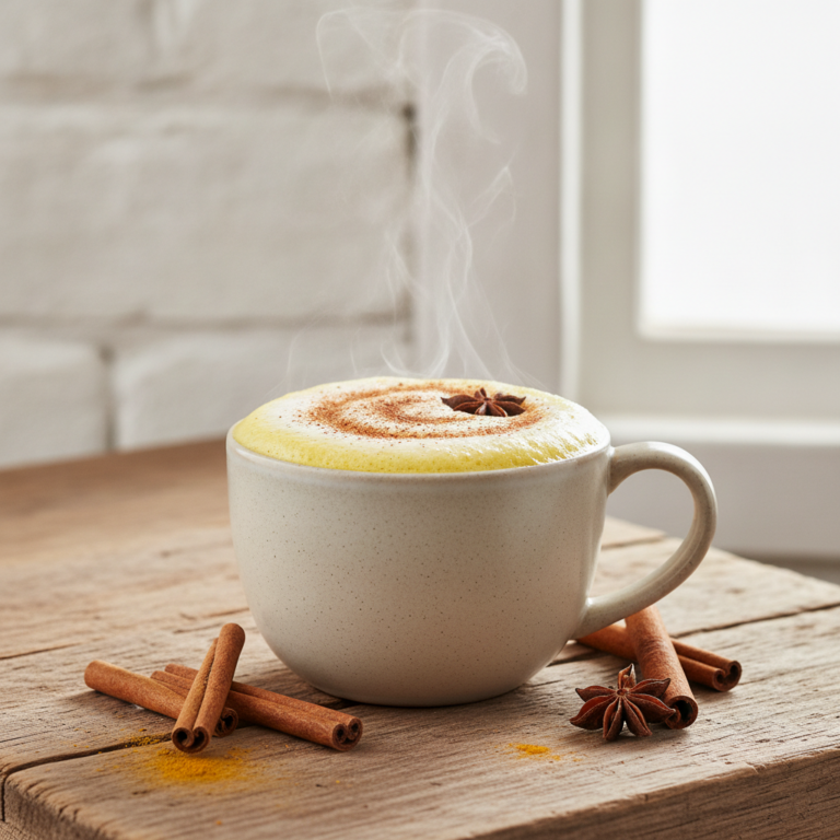 Wohltuende Ingwer Goldene Milch mit Genüssle Ingwer Sirup