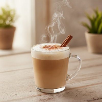 Gemütlicher Pflaume-Zimt Latte
