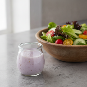 Blumige Lavendelblüten Vinaigrette für Sommersalate