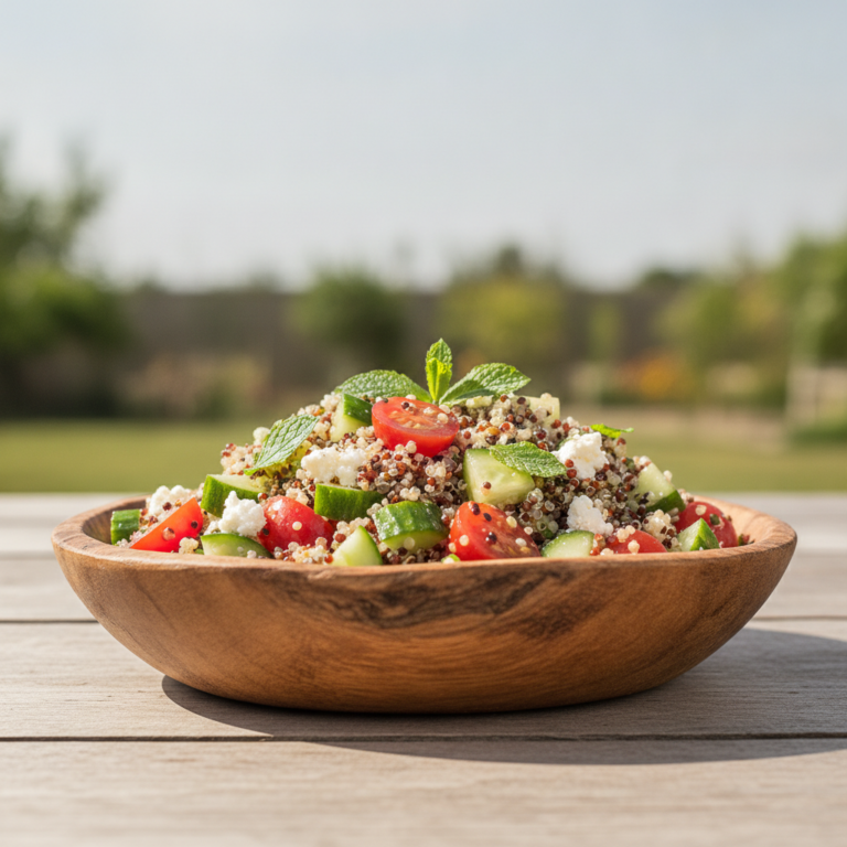 Pfefferminze-Lemongras Dressing für sommerlichen Quinoa-Salat
