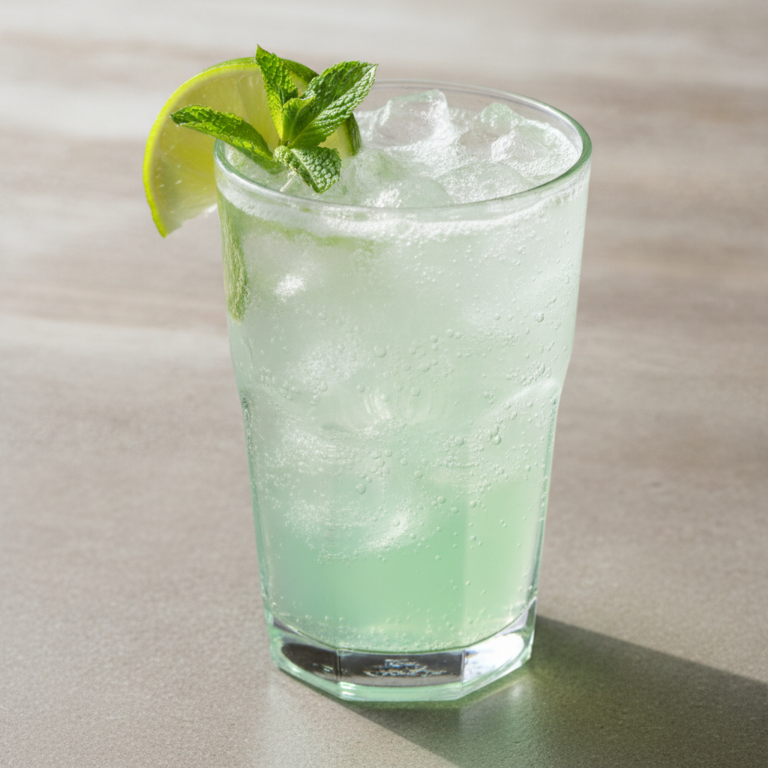 Spritziger Pfefferminze-Lemongras Refresher