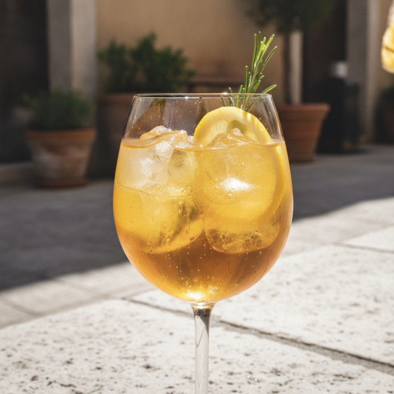Aperitivo Ingwer-Zitronen Spritz