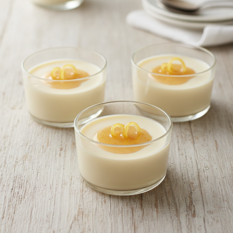 Cremige Ingwer-Zitronen Panna Cotta