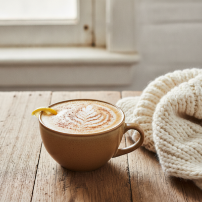 Wärmender Ingwer-Zitronen Chai Latte